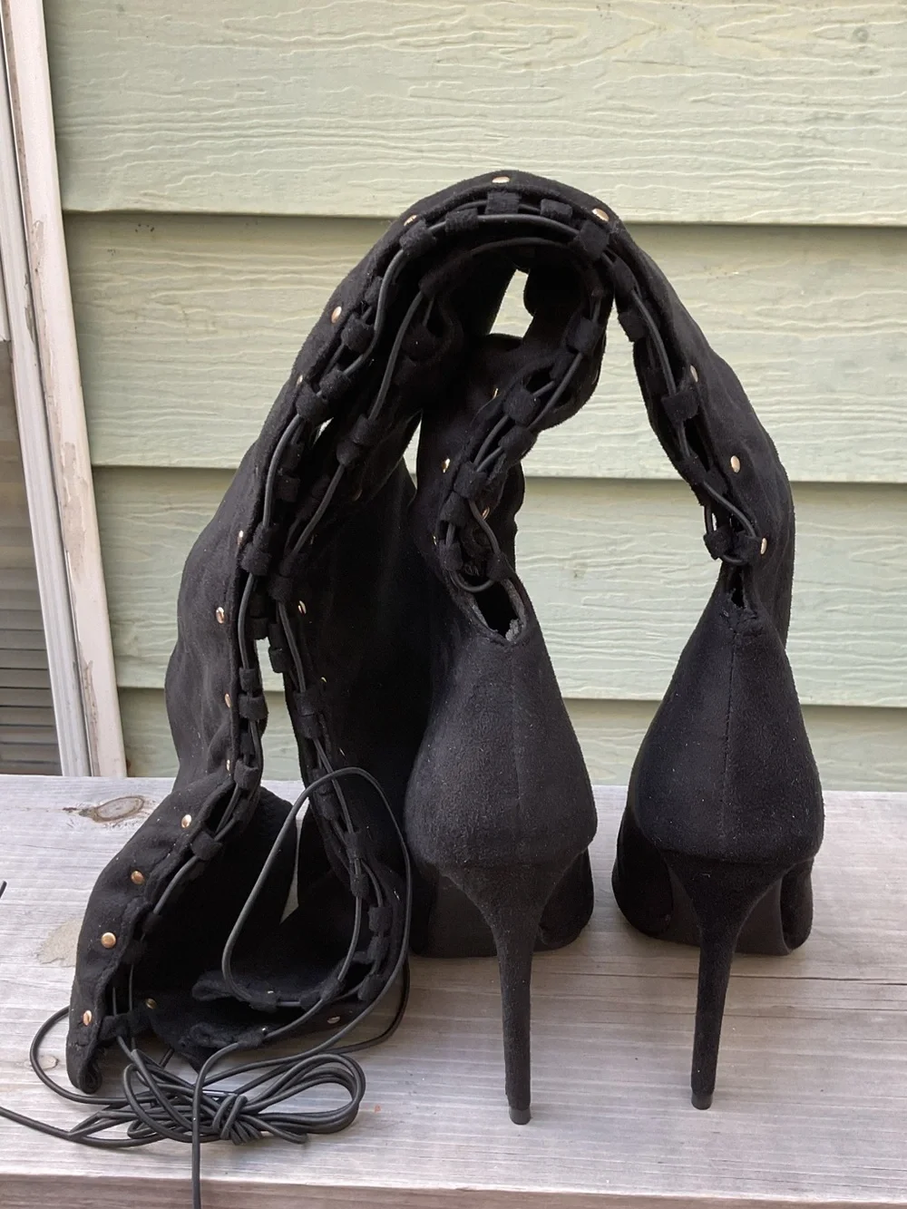 Black Over-the-Knee Stiletto Boots - Elegant Knee High Boot